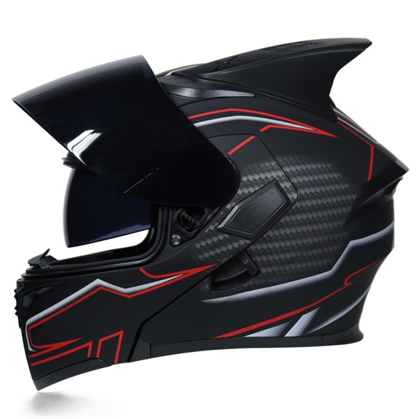 Flip Up Motorcycle Helmet Modular Moto Helmet With Inner Sun Visor 