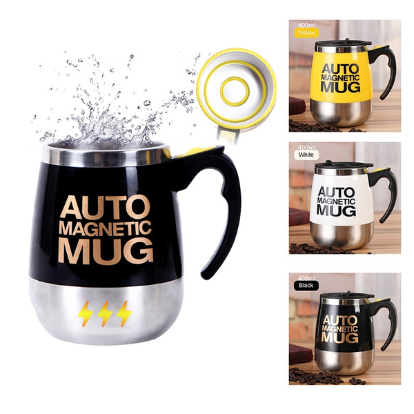 Electric Magnetic Stirring Coffee Mug, Electric Mixing Mug