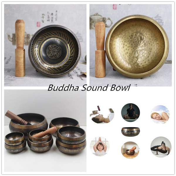 1pc Buddha Sound Bowl Handmade Buddhist, Wooden Bowl Meaning In Hindi