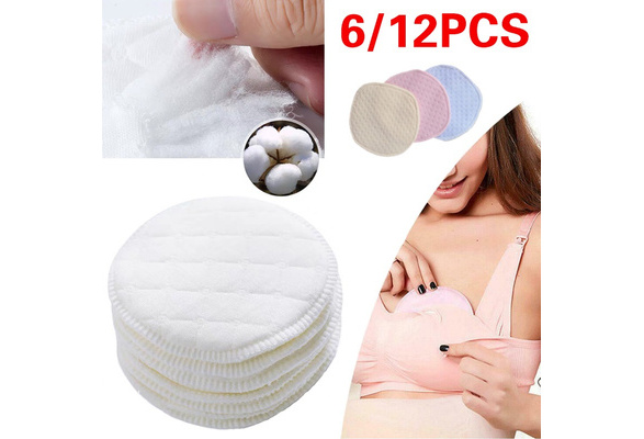 12Pcs Soft Absorbent Cotton Washable Reusable Breastfeeding Breast Nursing  Pads
