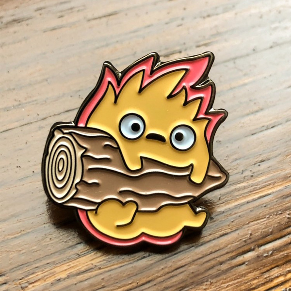 Calcifer Howls moving castle, Studio ghibli, Awesome anime fire Badge -  AliExpress