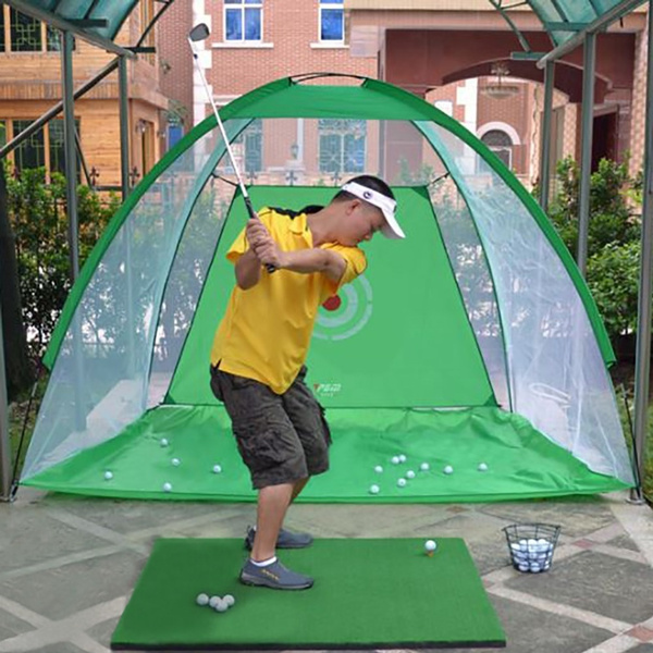 3m Indoor Outdoor Golf Training Aids Foldable Golf Hitting Cage Garden Grassland Best Golf Practice Net Green Black High Quality Wish