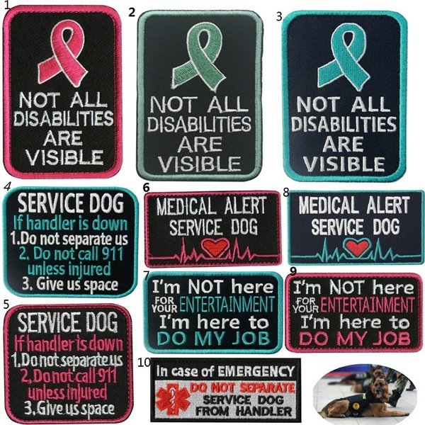 Service Dog Vest Patch Badge Tactical Hook Embroidery Patches
