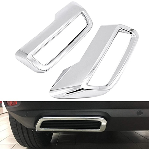 Cache Tuyaux échappement Peugeot 2 Cache-tuyaux D'échappement ABS - Compatible Peugeot 3008/5008 Allure 2017-2020 - Chromé Embout Pot Peugeot 3008