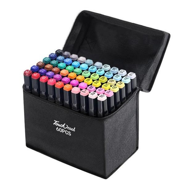 Wholesale TOUCHNEW Permanent Markers Alcohol Ink Markers Brush Dual Tips  Professional Drawing Marker Set Art Design 30/40/60/80/201222 From Kong09,  $22.75