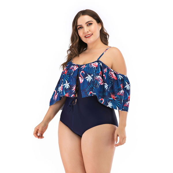 plus size flamingo bathing suit