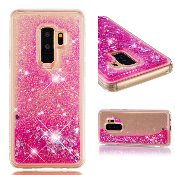 Funda para Samsung Galaxy S20 Plus, funda híbrida con purpurina brillante  de mármol rosa a la moda, linda funda de silicona colorida para Samsung