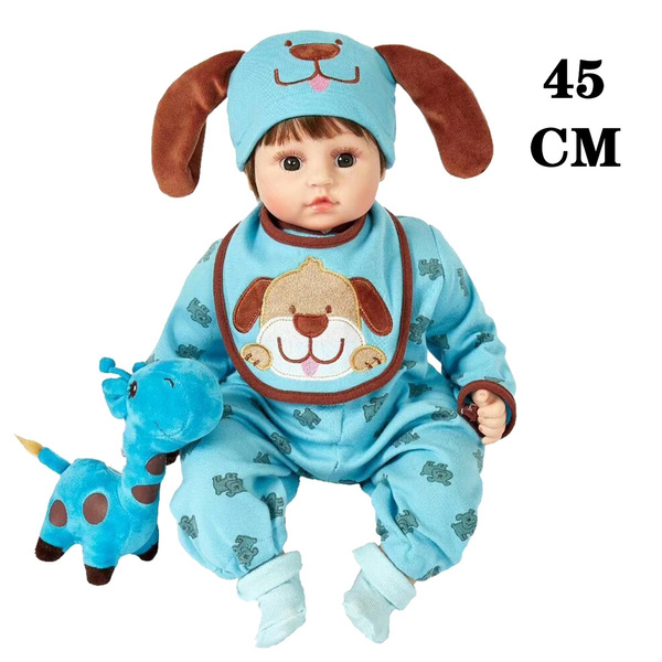 Newborn Baby Doll Realistic Toy Doll 45cm) (18inch Lifelike Baby Doll  Realistic Doll Toy Dolls Look Real Reborn Doll Boneca Reborn Silicone Reborn  Baby Doll Poupee Reborn