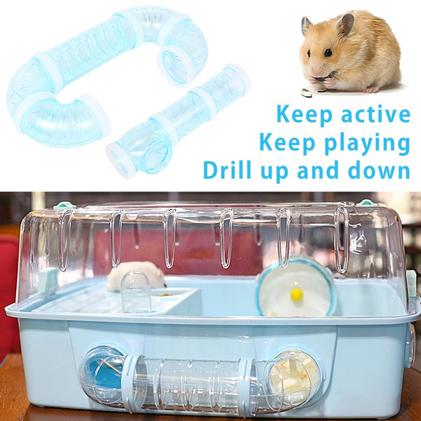 Sheens Natural Bamboo Pet Hamster Tunnel Toy Hamsters House Exercise House Play Fun Line Pipe Connected Tube Toys Small