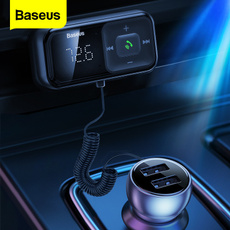 Baseus FM Modulator Transmitter Bluetooth 5.0 FM Radio 3.1A USB Car Charger Handsfree Car Kit Wireless Aux Audio FM Transmiter