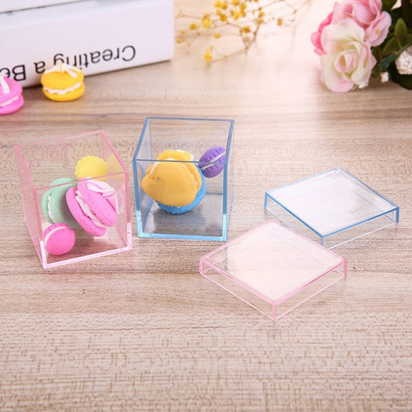 Hollow Cube Transparent Plastic Cube Candy Box Decoration Wedding Party Suppha 