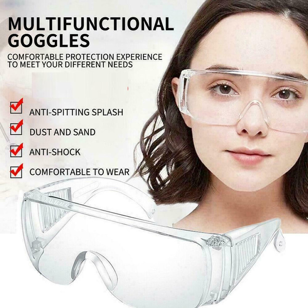 Clear Safety Goggles Eye Protection Anti Fog Clear Vent Protective Glasses Lab