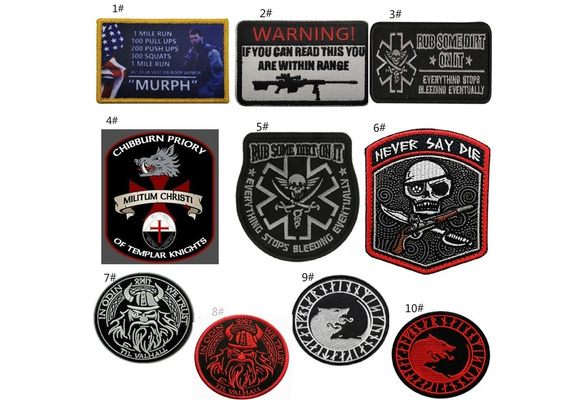 BDJ Custom Patches Military Patch Punk Style Armbands Hook and Loop Patches  On Clothes Iron Patch Badges