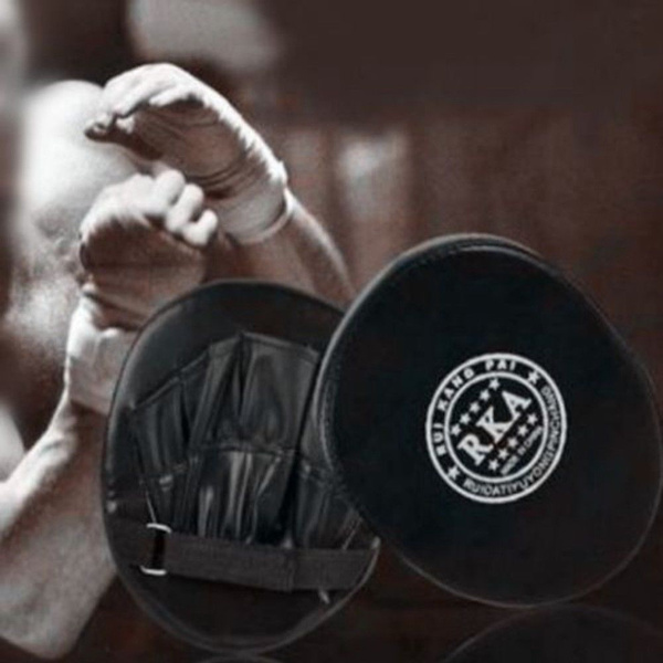 Boxing Mitt Training Focus Target Punches Pad Glove MMA Karate Combat Thai Kick^ 