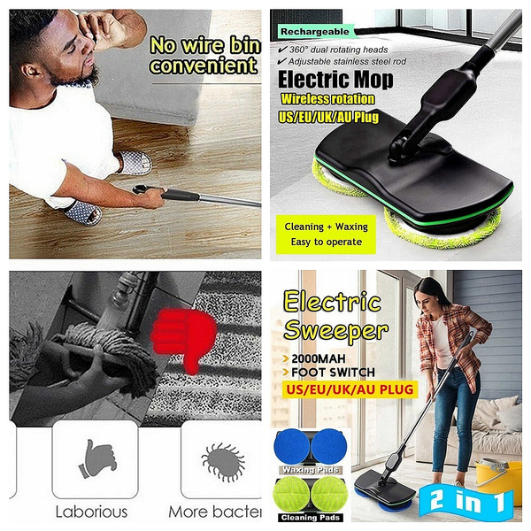 Electric Rechargeable Cordless Powered Floor Cleaner Scrubber Polisher Mop  UK