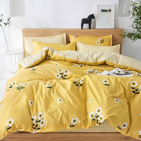 yellow flower duvet cover