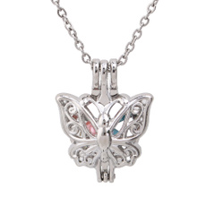 butterfly, essentialoildiffuser, Jewelry, Chain