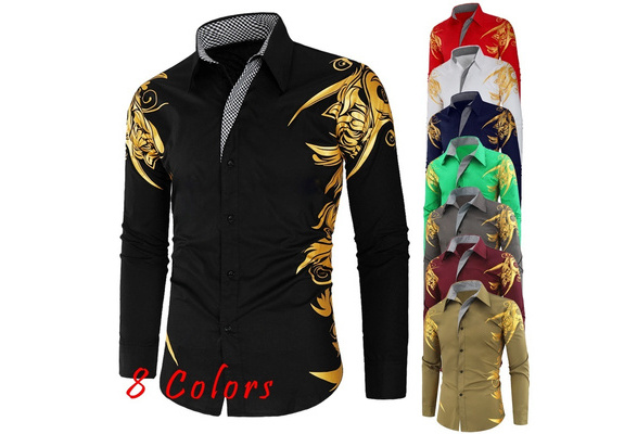 Long Sleeve Fashion Men Casual Men's 