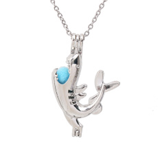 Necklace, Shark, essentialoildiffuser, Jewelry