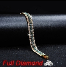 Charm Bracelet, Crystal Bracelet, DIAMOND, 925 sterling silver