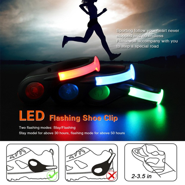 Luminous running shoe clip