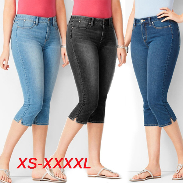 knee length capri jeans