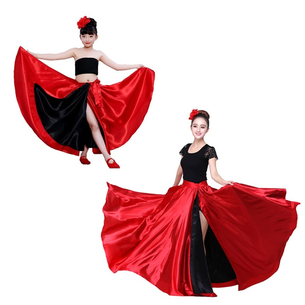 red and black dance costume