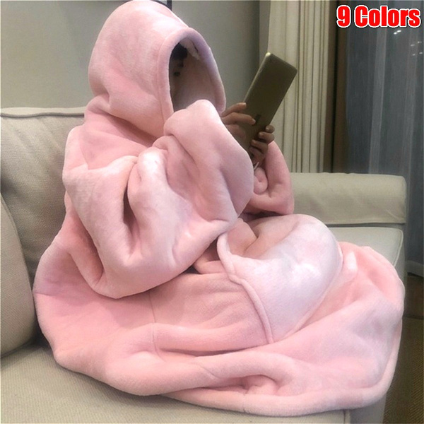 hooded fleece throw