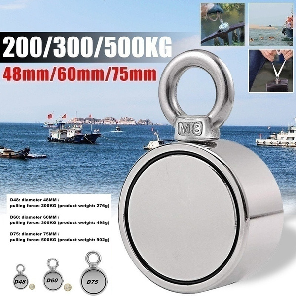 200/300/500KG Strong Power Neodymium Magnets Rope Hook Fishing Rescue Equipment 