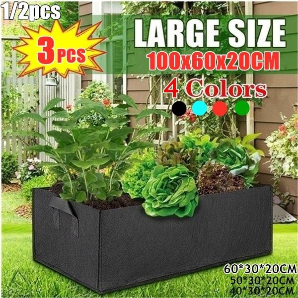 Raised Fabric Bed Elevated Vegetable Box Garden Planting Planter Flower Grow Bag 