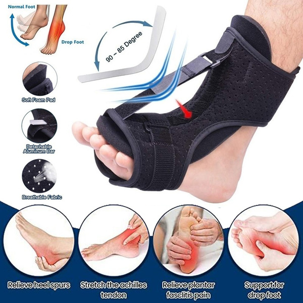 Diggtek Plantar Fasciitis Night Splint, Adjustable Elastic Foot Drop  Orthotic Brace For Heel, Ankle, Arch Foot Pain, Achilles Tendonitis with  Hard