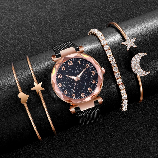 Rose gold bracelet and watch set Clearance