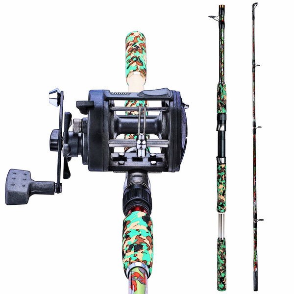 Sougayilang Fishing Rod Set 1.65M Trolling Spinning Rod and Right