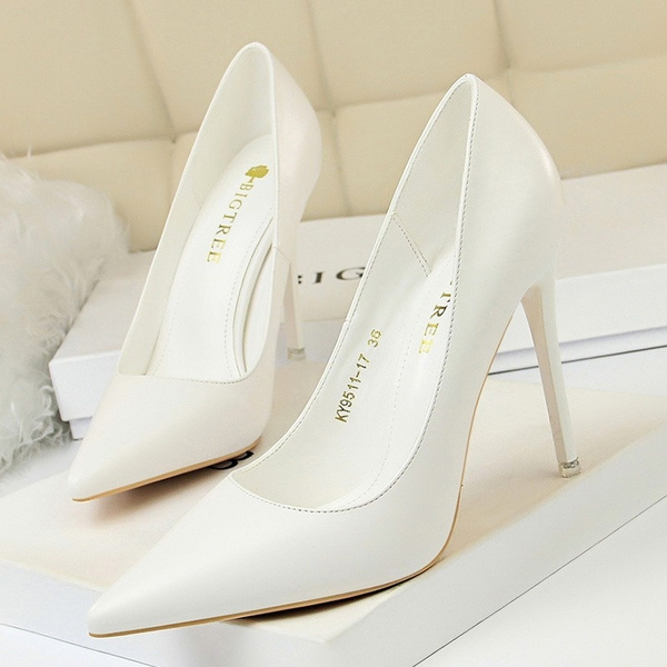 Leather heels Dior White size 42 EU in Leather - 25271975