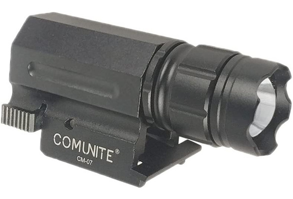 COMUNITE CM07 Gun Pistol Light Tactical LED Flashlight Zoomable 600LM Rail Mount 