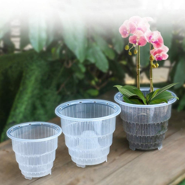 Clear Plastic Orchid Pots 