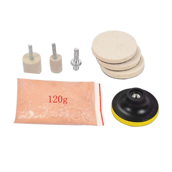8Pcs 120g Cerium Oxide Glass Polishing Powder Kit For Deep Scratch Remover  for Windscreen Windows Glass Cleaning Scratch Removal
