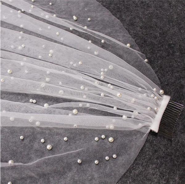 Pearl Beaded Veil Comb | VC2331