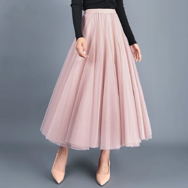 Long pink outlet summer skirts