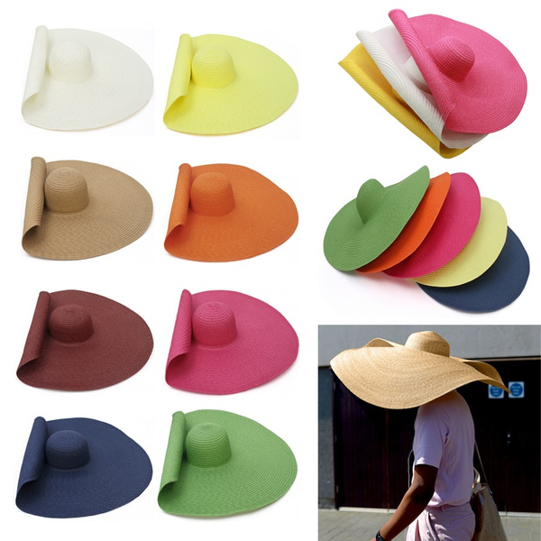 Fashion Big Sun Hat Beach Hat Anti-uv Sun Protection Folding Straw