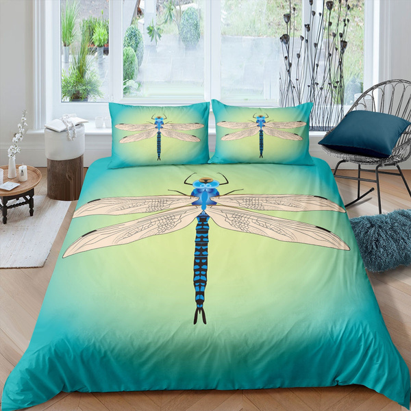 Dragonfly Bedding Set Teal Comforter, Teal Colored Bedding Sets