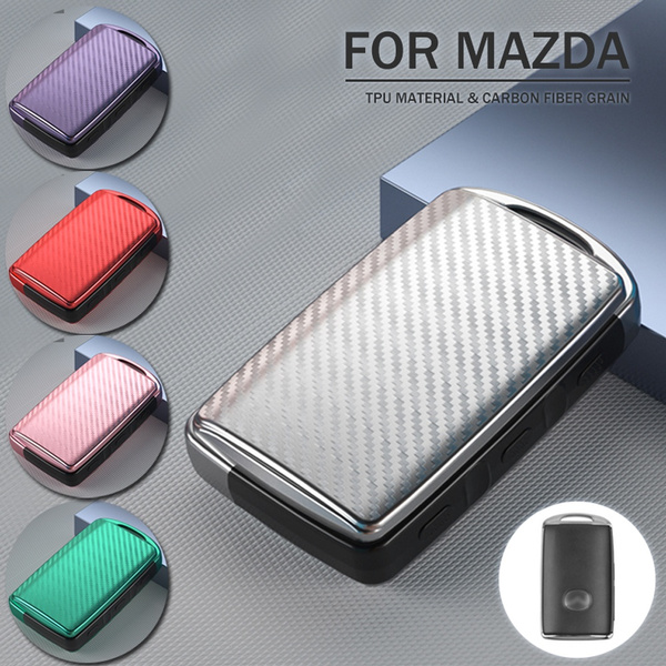 Tpu Carbon Fiber Grain Key Cover Key Case For Mazda 3 Alexa Cx4 Cx5 Cx8 19 3button Smart Remote Car Key Wish