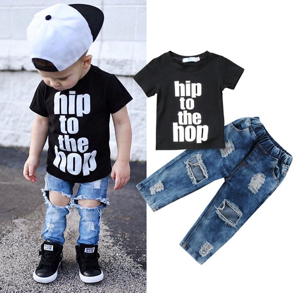Newborn Toddler Infant Baby Kids Boys Clothes T-shirt Tops+Pants Outfits Set