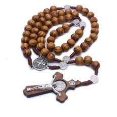 Bead, woodbeadnecklace, Christian, Jewelry