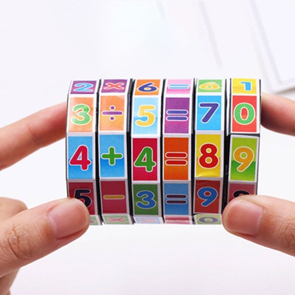 Children Slide Puzzles Mathematics Numbers Magic Cube Toy Learning Educational 