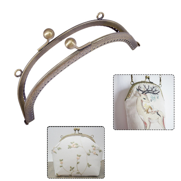 SimpleLife Metal Purse Portafoglio Borsa Frame Kiss Clasp Lock Handbag Maniglia DIY Clip Decor 12cm