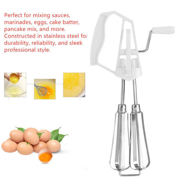 Rotary Manual Hand Whisk Egg Beater, Kitchen Cooking Tool Hand Held Rotary  Egg Beater