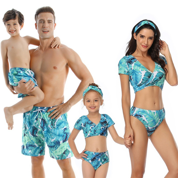 mom and son matching bathing suits