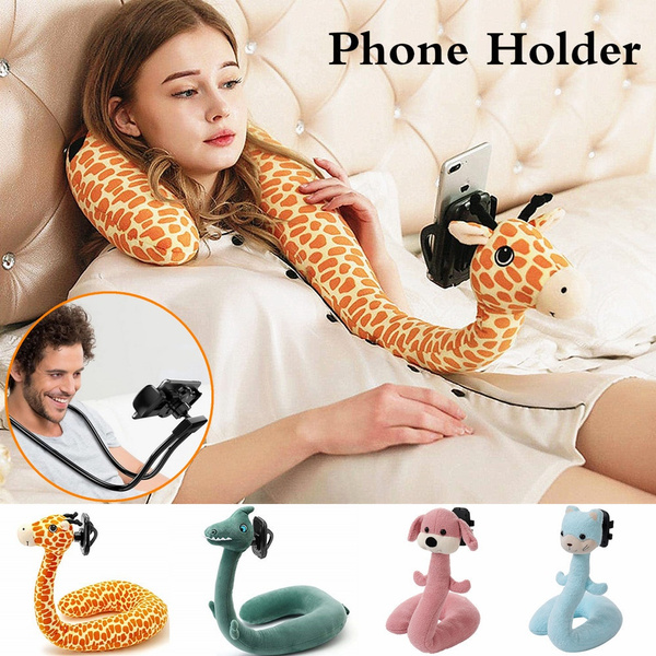U-Shaped Pillow Mobile Phone Stand Mobile Phone Holder on Lazy Bed Giraffe  Neck Pillow Adjustable Compatible Bracket | Wish