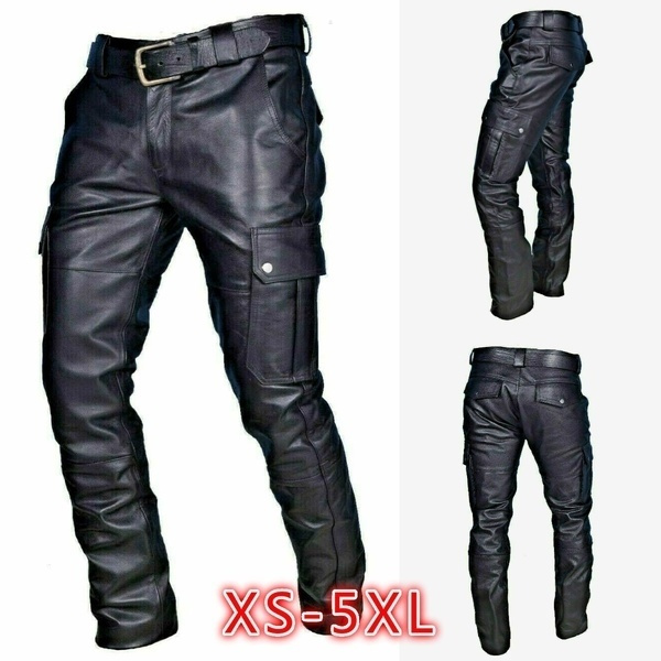 leather jeans male